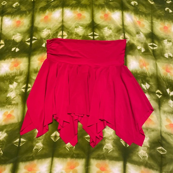 Topping red asymmetrical skirt - Picture 4 of 6